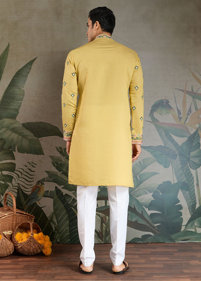 Yellow Viscose Kurta