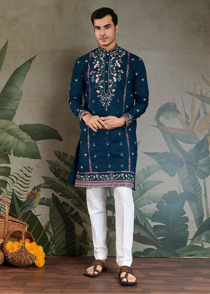 Blue Viscose Kurta