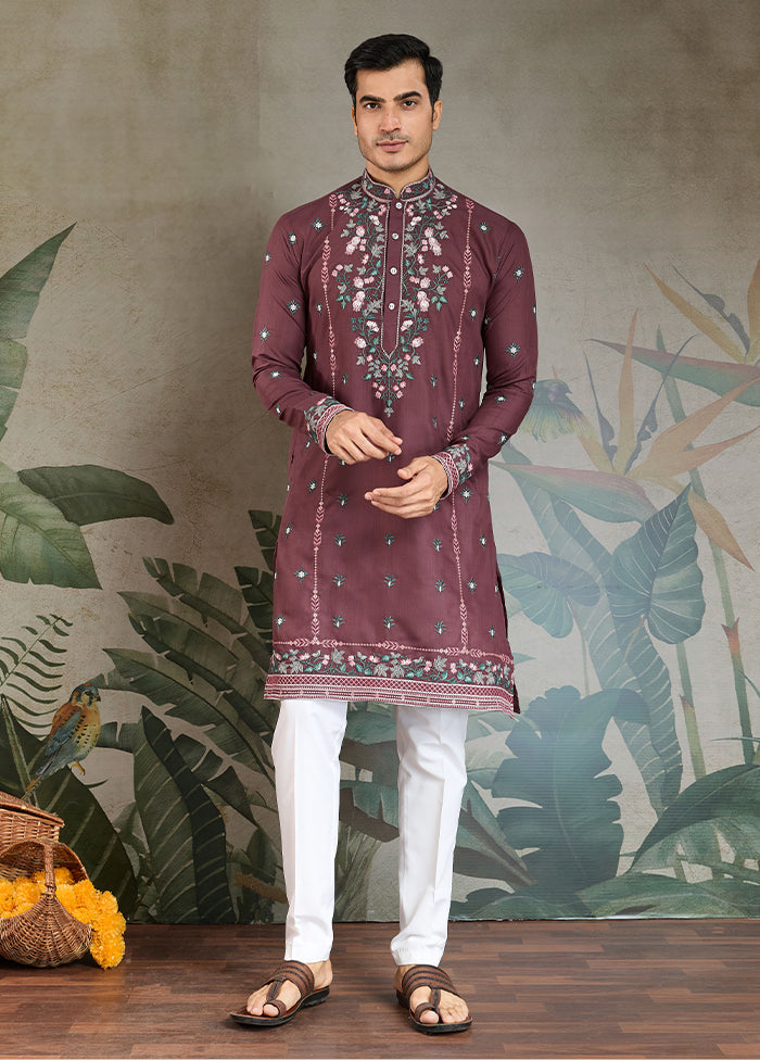 Brown Viscose Kurta