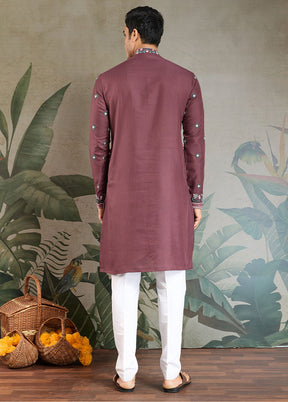 Brown Viscose Kurta