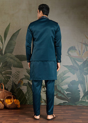 Blue Silk Kurta & Pajama Set