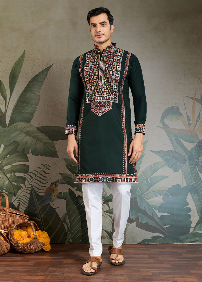 Green Viscose Kurta