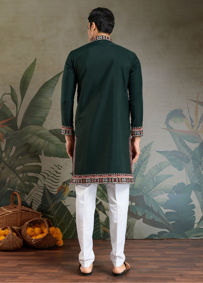Green Viscose Kurta