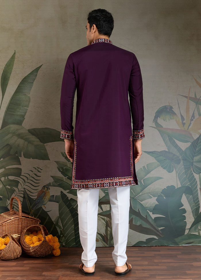 Purple Viscose Kurta