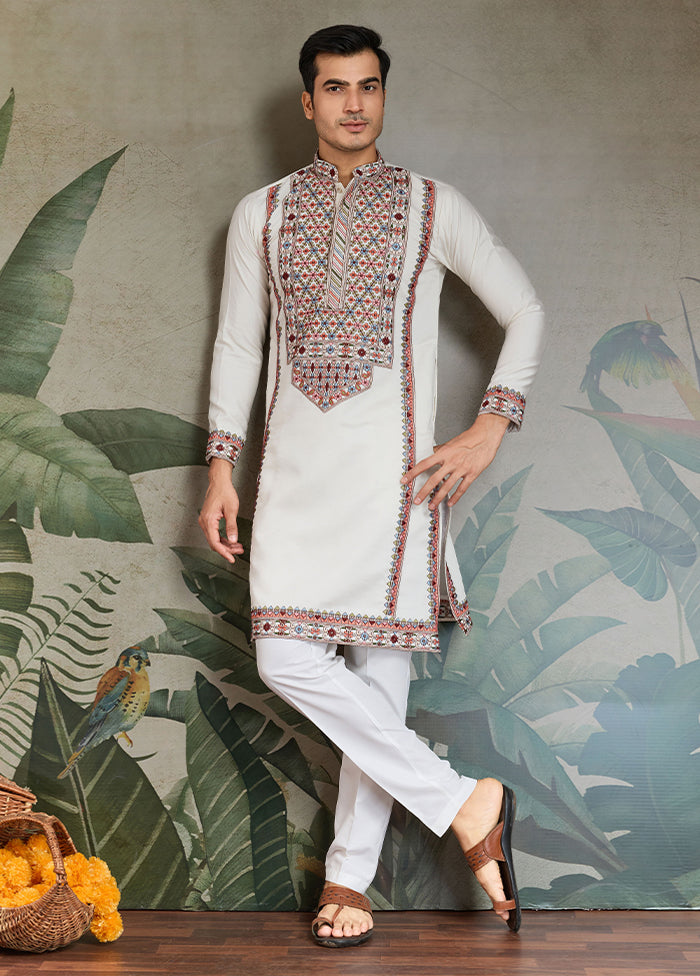White Viscose Kurta