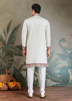 White Silk Kurta