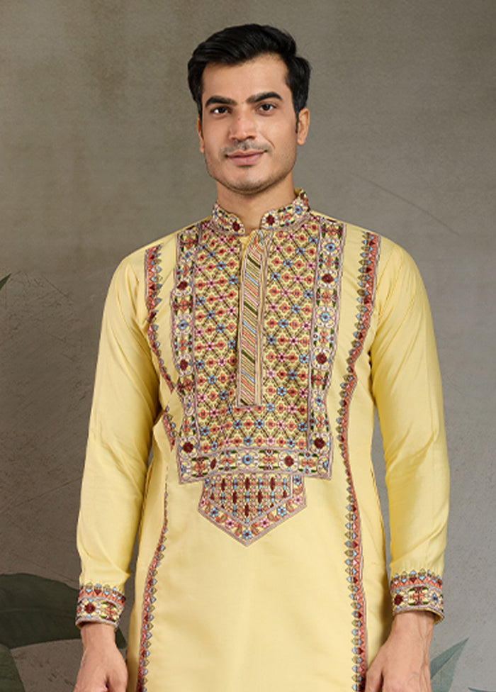 Yellow Viscose Kurta