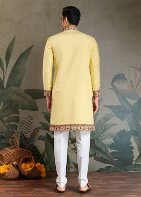 Yellow Viscose Kurta