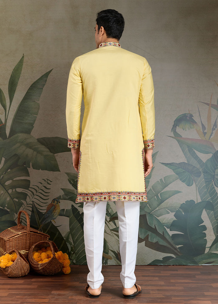 Yellow Viscose Kurta