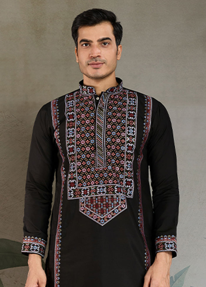 Black Viscose Kurta