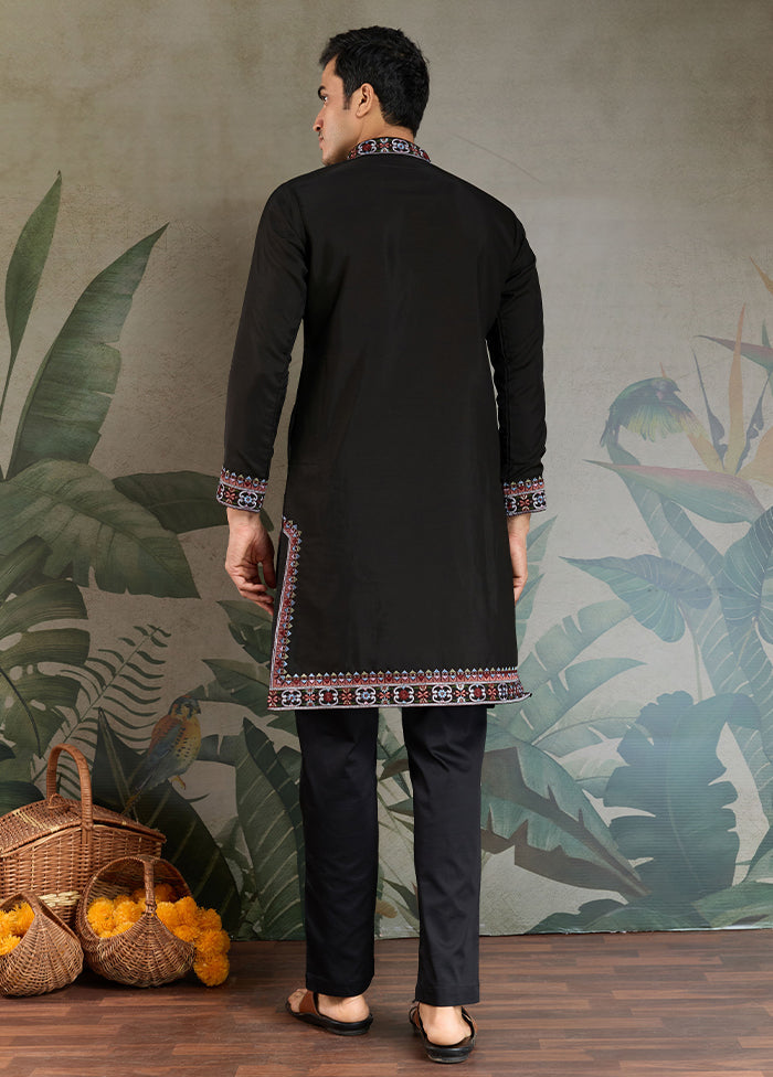 Black Viscose Kurta