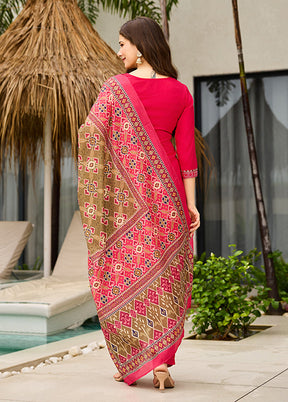 3 Pc Pink Silk Suit Set