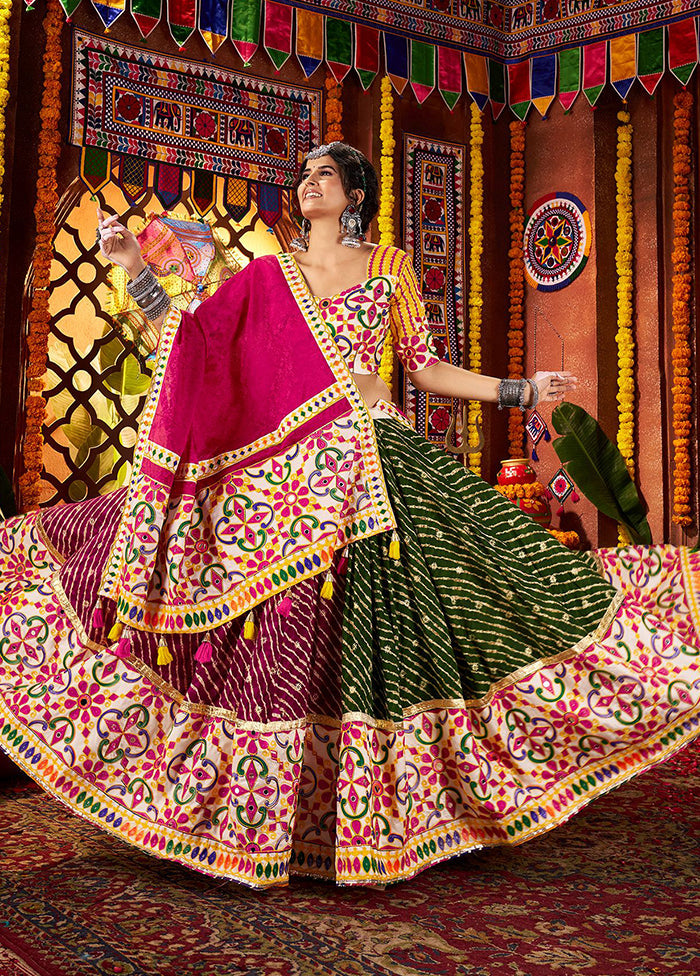 Multicolor Cotton Dupatta Lehenga Set
