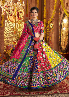 Multicolor Cotton Dupatta Lehenga Set