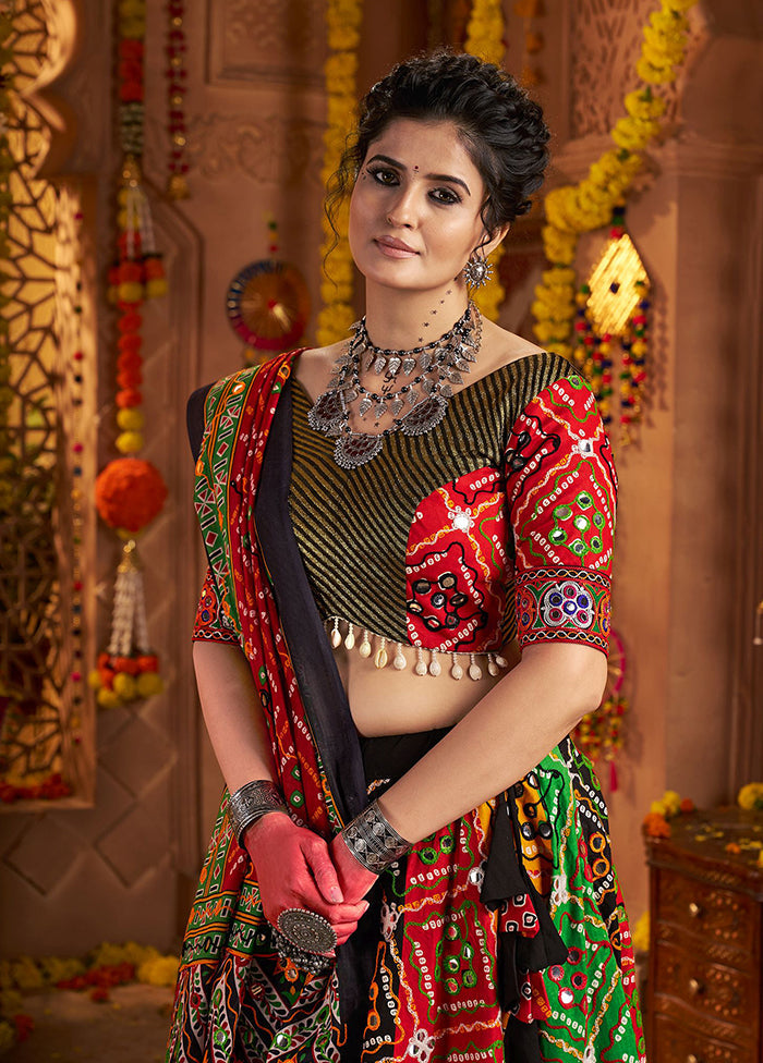 Multicolor Cotton Dupatta Lehenga Set