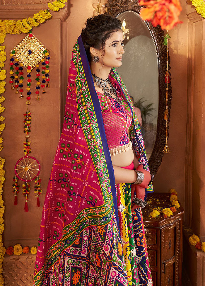 Multicolor Cotton Dupatta Lehenga Set