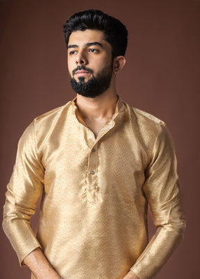 Golden Silk Kurta & Pajama Set