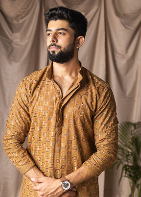 Yellow Silk Kurta & Pajama Set