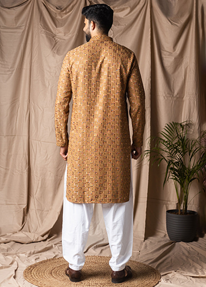Yellow Silk Kurta & Pajama Set