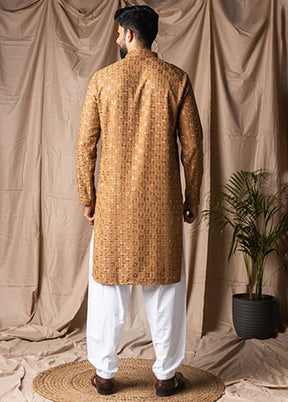 Yellow Silk Kurta & Pajama Set