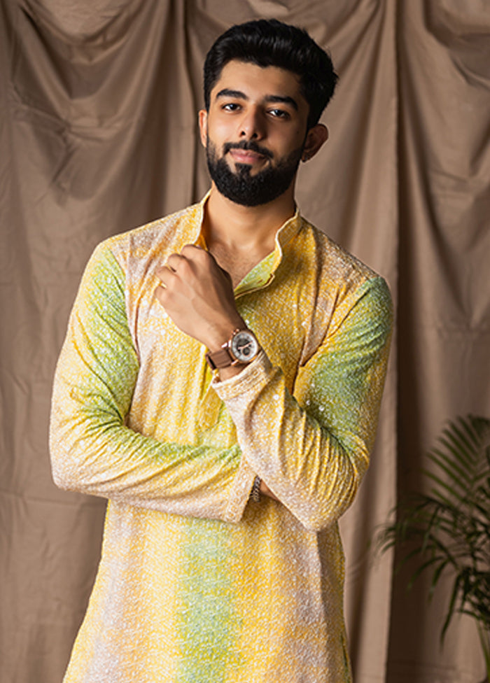 Yellow Silk Kurta & Pajama Set