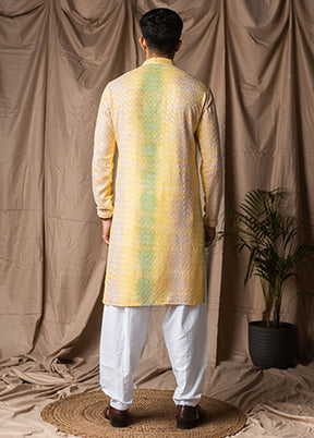 Yellow Silk Kurta & Pajama Set