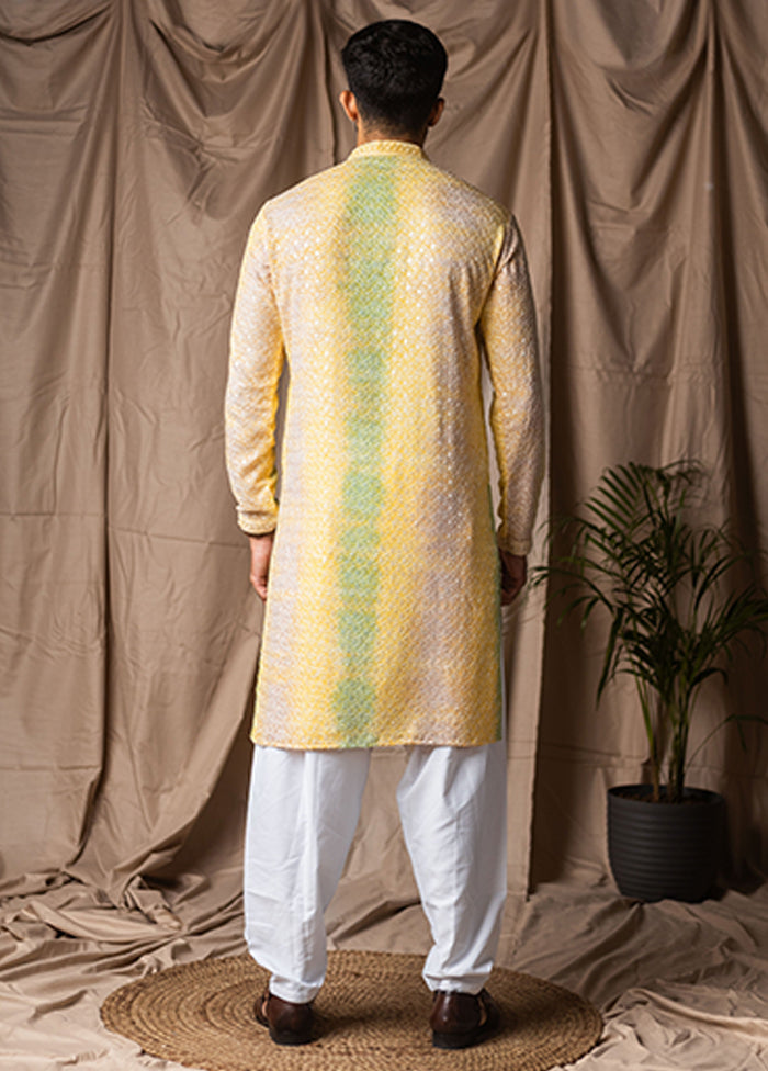 Yellow Silk Kurta & Pajama Set