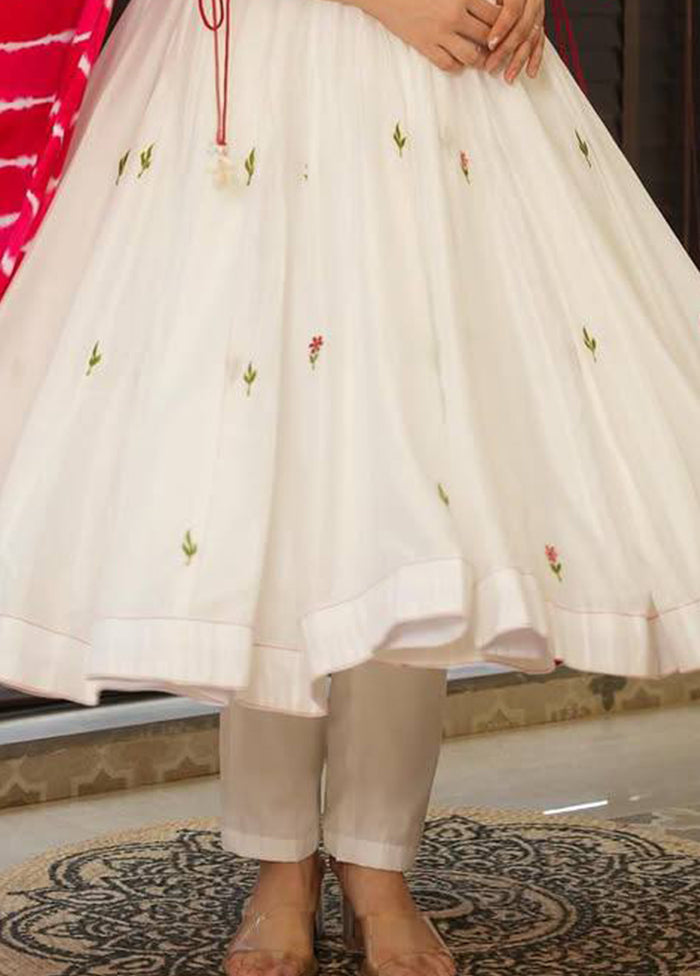 3 Pc Cream Cotton Suit Set