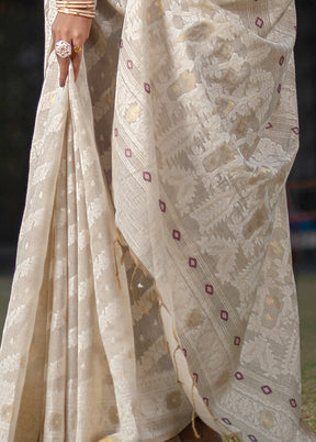 Mauve Silk Saree With Blouse Piece