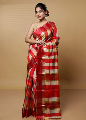 Multicolor Cotton Saree With Blouse Piece