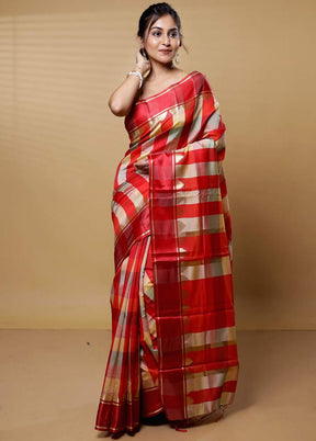 Multicolor Cotton Saree With Blouse Piece