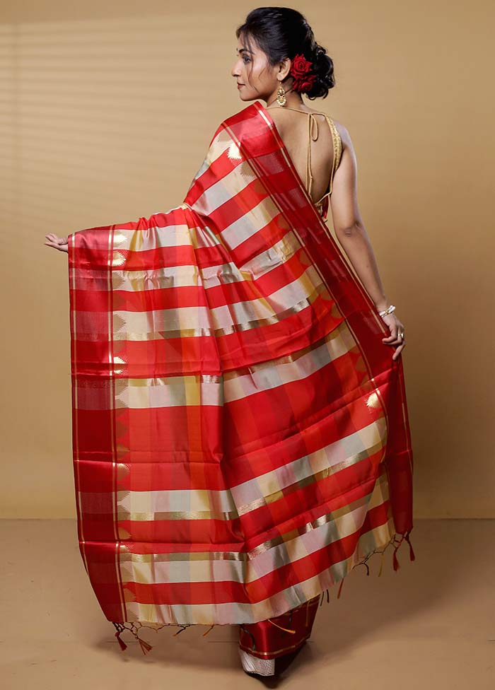 Multicolor Cotton Saree With Blouse Piece