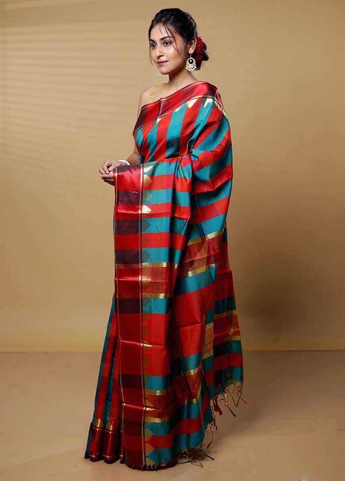 Multicolor Cotton Saree With Blouse Piece