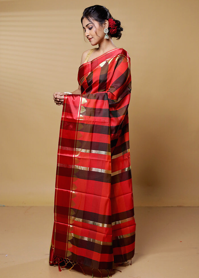 Multicolor Cotton Saree With Blouse Piece