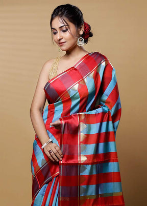 Multicolor Cotton Saree With Blouse Piece