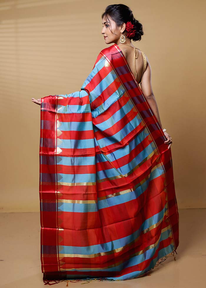 Multicolor Cotton Saree With Blouse Piece