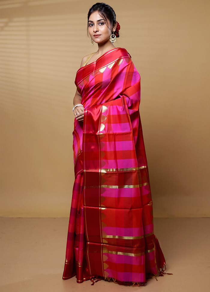 Multicolor Cotton Saree With Blouse Piece