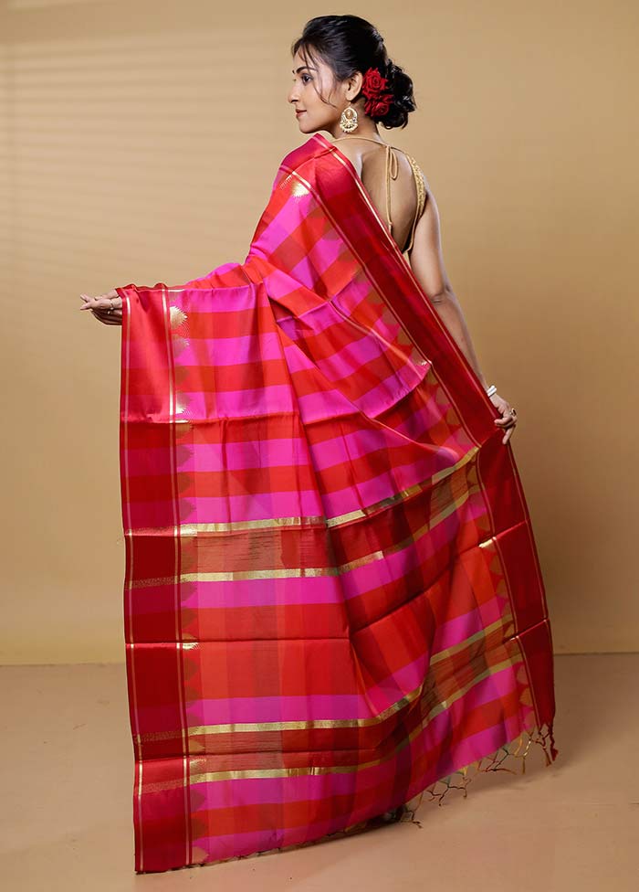 Multicolor Cotton Saree With Blouse Piece