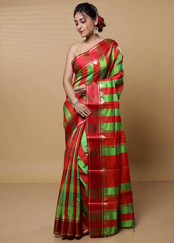 Multicolor Cotton Saree With Blouse Piece