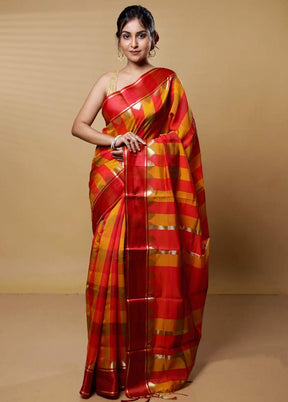 Multicolor Cotton Saree With Blouse Piece