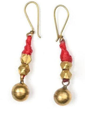 Red Brass Drawstring Pendant Set - Indian Silk House Agencies