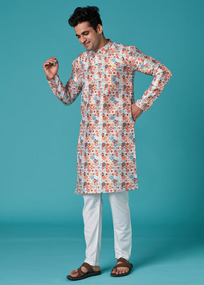 Multicolor Sequence Work Silk Kurta