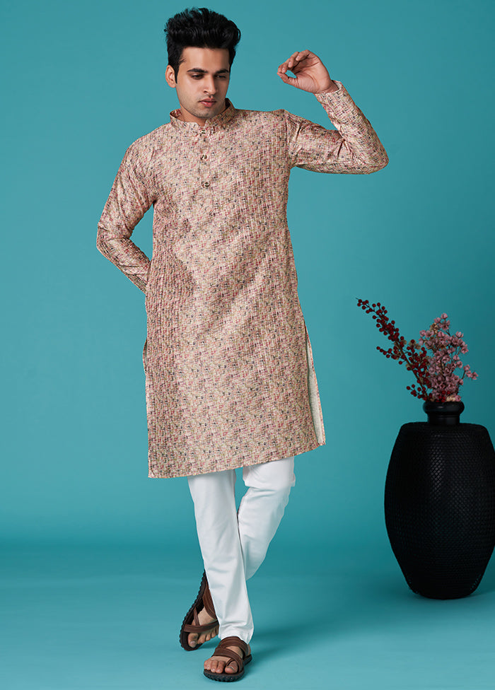 Multicolor Sequence Work Silk Kurta