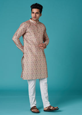 Multicolor Sequence Work Silk Kurta