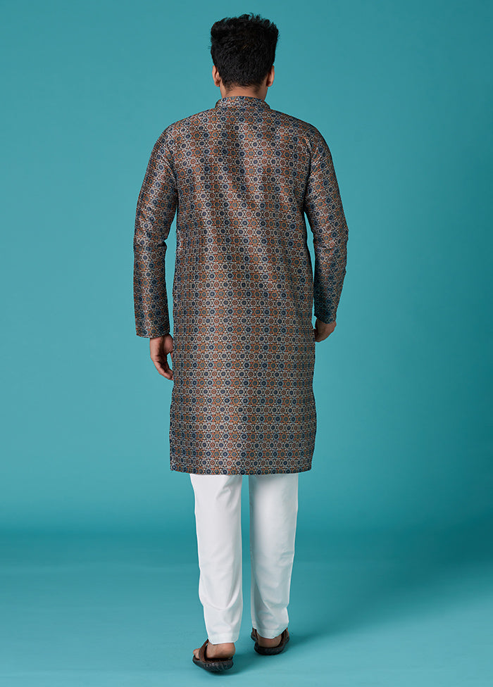 Multicolor Sequence Work Silk Kurta