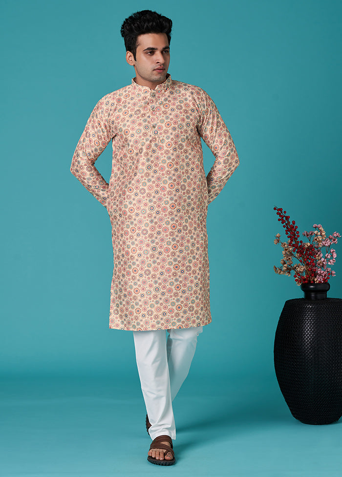 Multicolor Sequence Work Silk Kurta