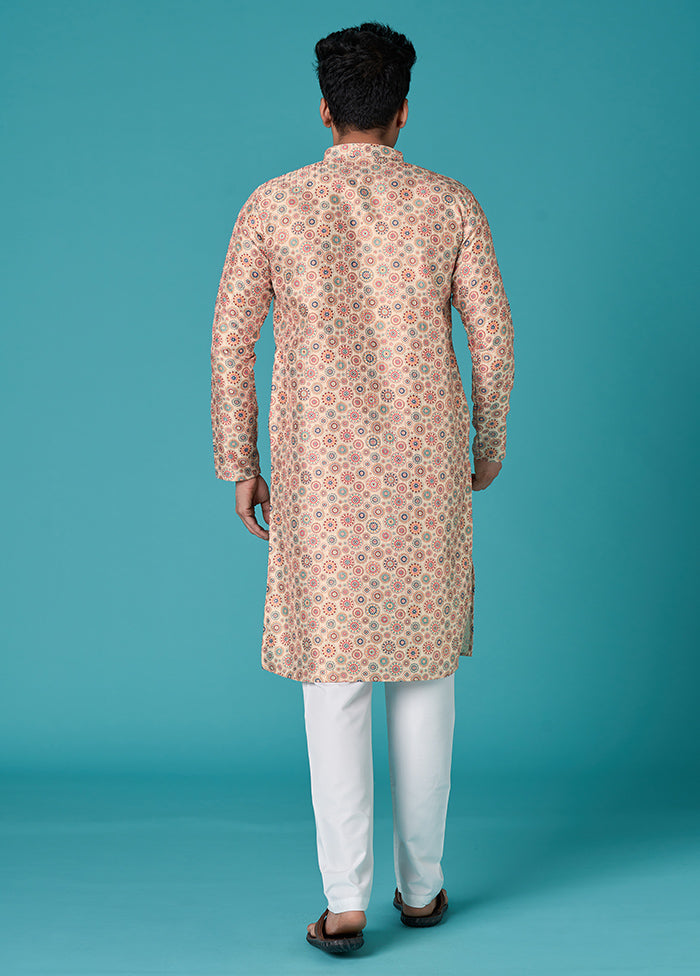 Multicolor Sequence Work Silk Kurta