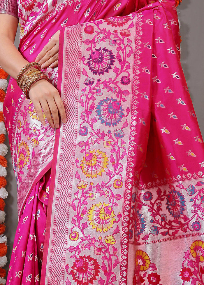 Rani Dupion Silk Saree With Blouse Piece