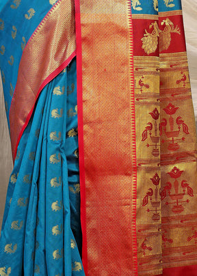 Firoza Dupion Silk Saree With Blouse Piece