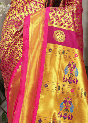 Wine Dupion Silk Saree With Blouse Piece